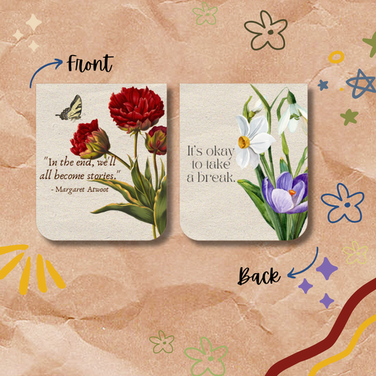 It's okay to take break handmade magnetic bookmark | Moon Art Studio