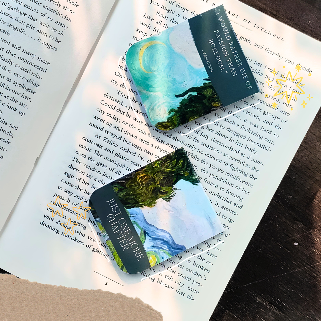 Van Gogh Inspired Magnetic Bookmark (Green Wheat Fields)
