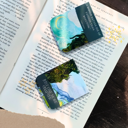 Van Gogh Inspired Magnetic Bookmark (Green Wheat Fields)