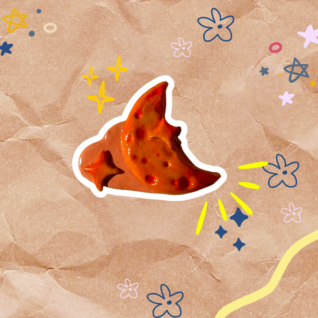 Moon Clay Pin