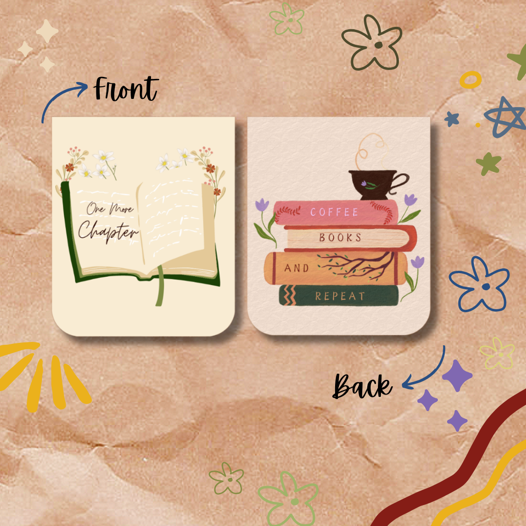 One More Chapter handmade magnetic bookmark | Moon Art Studio