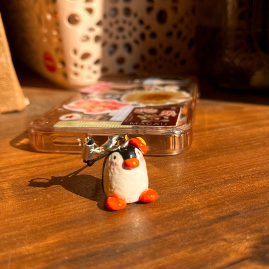 Pingu The Artist Clay Charm